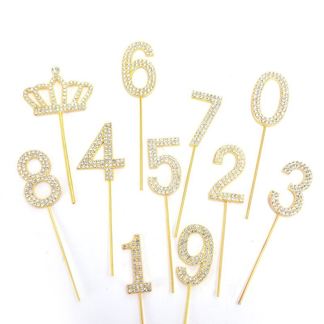Cijfers goud strass 2