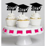 6 Cupcake toppers "Geslaagd 2025"